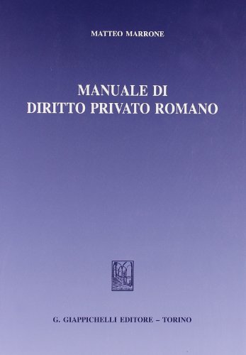 Immagine dell'editore per Manuale di diritto privato romano venduto da Buchpark