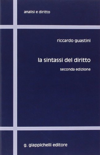 Stock image for La sintassi del diritto for sale by medimops
