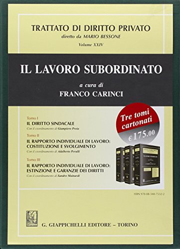 9788834875322: Trattato di diritto privato. Il lavoro subordinato (Vol. 24)