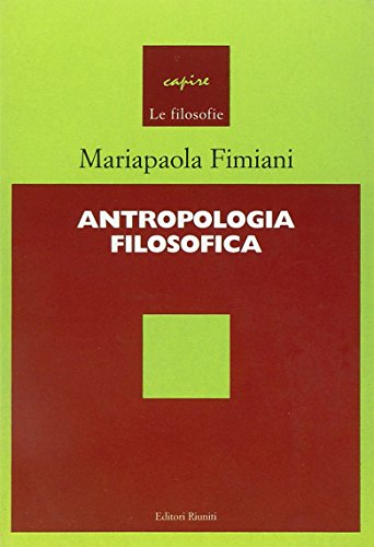 Beispielbild fr Antropologia filosofica zum Verkauf von medimops