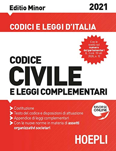 Stock image for Codice civile e leggi complementari 2021. Editio minor for sale by medimops