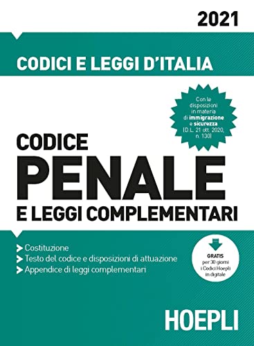 9788836003082: Codice penale e leggi complementari 2021 (Codici e leggi d'Italia)