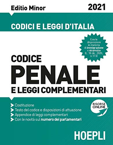 9788836003105: Codice penale e leggi complementari. Editio Minor 2021 (Codici e leggi d'Italia)