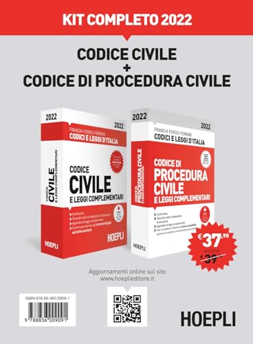 Imagen de archivo de Codice civile e di procedura civile e leggi complementari : kit completo 2022 a la venta por Libreria gi Nardecchia s.r.l.