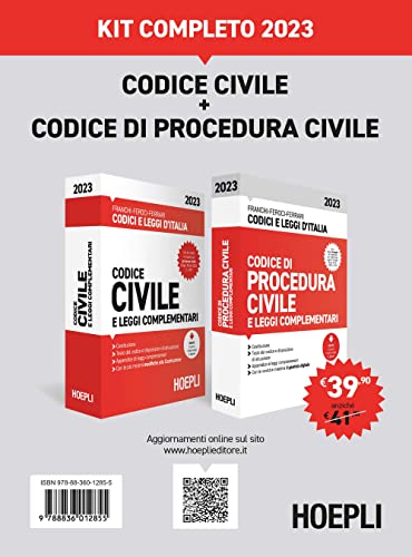 Stock image for Kit completo Codice civile e Codice di procedura civile 2023 (Codici e leggi d'Italia) for sale by libreriauniversitaria.it