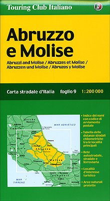 Stock image for Abruzzo e Molise / Abruzzen und Molise. Carta stadale d'Italia. Straenkarte foglio 9. 1:200 000. Faltkarte for sale by Deichkieker Bcherkiste