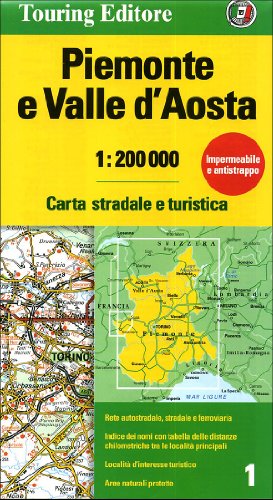 9788836548255: Piemonte e Valle d'Aosta 1:200.000: TCI.R01: No. 1 (Carte regionali 1:200.000)