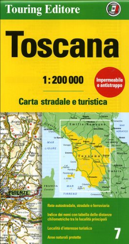 9788836548286: Toscana 1:200.000: TCI.R07: No. 7 (Carte regionali 1:200.000)
