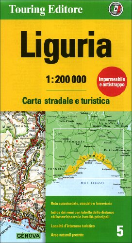 Liguria 1:200.000 (Regional Road Map) - TCI