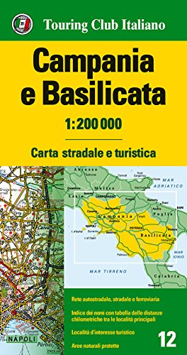 9788836570898: Campania e Basilicata 1:200.000. Carta stradale e turistica. Ediz. multilingue