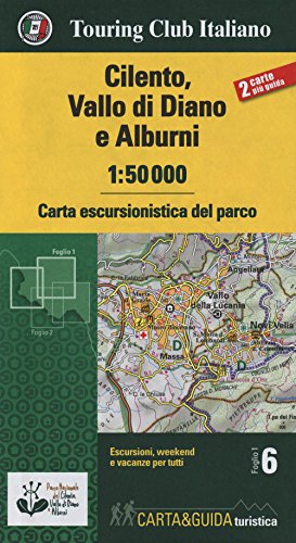 9788836573295: Cilento, Vallo di Diano e Alburni 1:50.000. Carta escursionistica del parco. Con Libro: Guida del parco