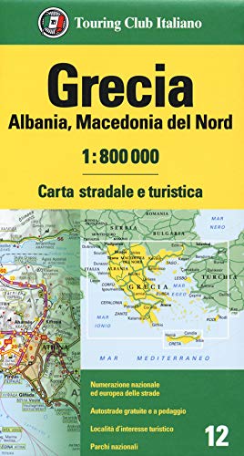9788836576340: Grecia, Albania ,Macedonia del Nord 1:800.000. Carta stradale e turistica