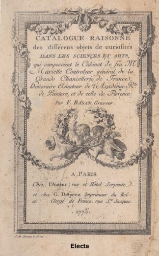 Imagen de archivo de LA VENTE MARIETTE Le Catalogue Illustre Par Gabriel De Saint-Aubin a la venta por AVON HILL BOOKS