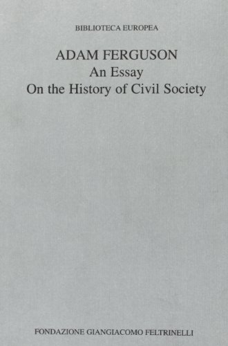 9788838002489: Essay on the history of civil society (An) (Biblioteca europea)