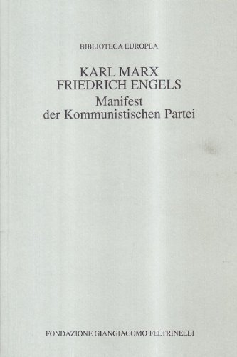 Manifest Der Kommunistischen Partei (9788838002564) by Unknown Author