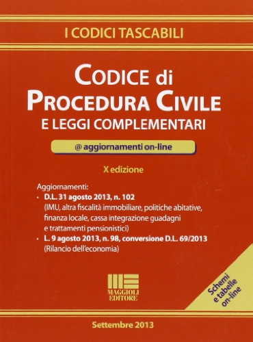 9788838783586: Codice di procedura civile e leggi complementari (I codici tascabili)