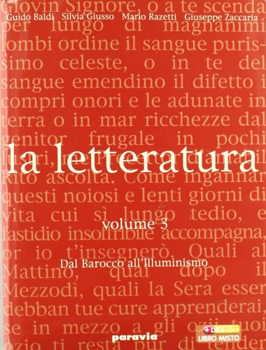 9788839517340: La letteratura. Per le Scuole superiori. Dal Barocco all'Illuminismo (Vol. 3)