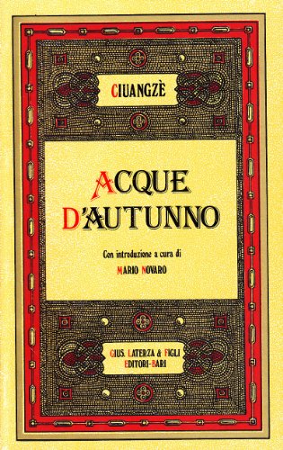 Acque d'autunno (9788842017189) by CIUANGZE'