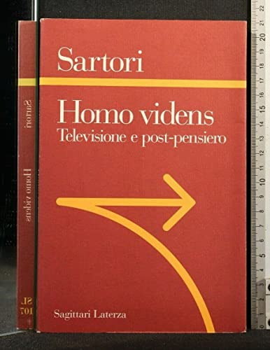 9788842053552: Homo videns. Televisione e post-pensiero