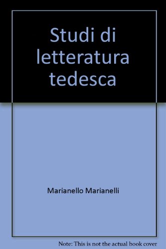 Beispielbild fr Studi di letteratura tedesca. zum Verkauf von FIRENZELIBRI SRL