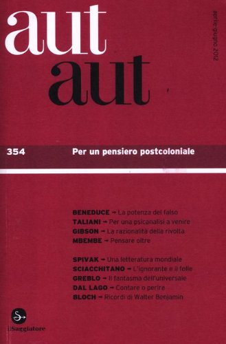 Stock image for Aut aut vol. 354 for sale by libreriauniversitaria.it