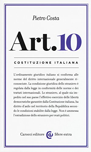 9788843088669: Costituzione italiana: articolo 10