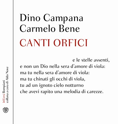 Beispielbild fr Canti Orfici. con Cd zum Verkauf von Hamelyn