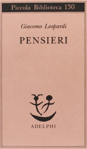 9788845904912: Pensieri (Piccola biblioteca Adelphi)