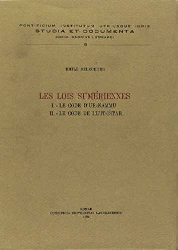 Beispielbild fr Les lois sumeriennes zum Verkauf von Ammareal