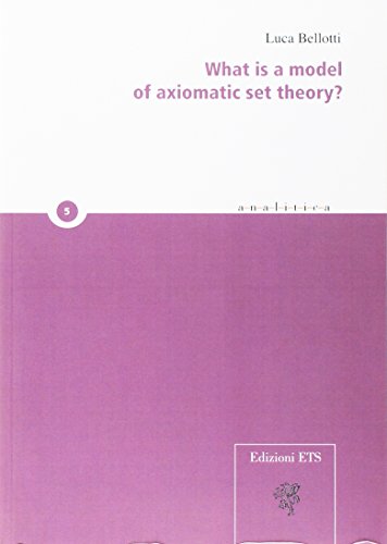 9788846735522: What is a model of axiomatic set theory? (Analitica)