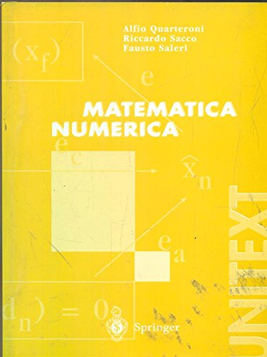 Beispielbild fr Matematica Numerica zum Verkauf von Buchpark