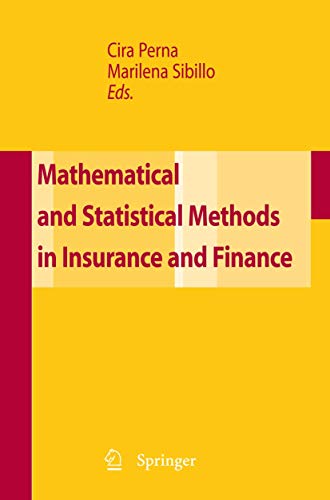 Beispielbild fr Mathematical and Statistical Methods for Insurance and Finance zum Verkauf von Buchpark
