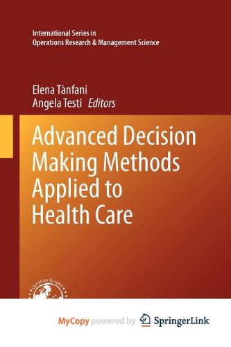 9788847023222: Advanced Decision Making Methods Applied to Health Care