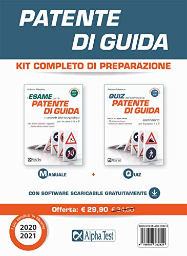 9788848322829: Patente di guida. Kit completo di preparazione: Manuale-Eserciziario. Con software di simulazione