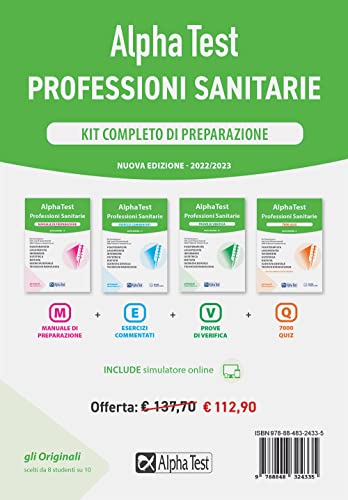 Beispielbild fr Alpha Test. Professioni sanitarie. Kit completo di preparazione: Manuale di preparazione-Esercizi commentati-Prove di verifica-7000 quiz. Nuova ediz. Con software di simulazione zum Verkauf von medimops