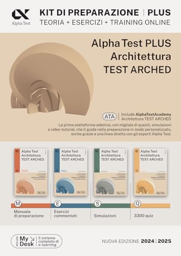 9788848327398: Alpha test plus. Architettura. Test Arched. Kit di preparazione Plus. Per l'ammissione a tutti i corsi di laurea in Architettura e Ingegneria ... download e accesso on line (TestUniversitari)