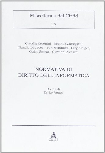 Stock image for Normativa Di Diritto Dell'informatica for sale by libreriauniversitaria.it