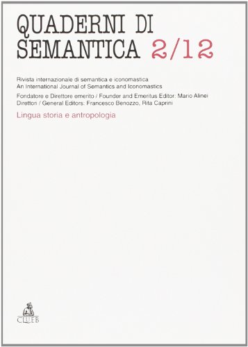 Stock image for Quaderni di semantica (2012) vol. 2 for sale by libreriauniversitaria.it