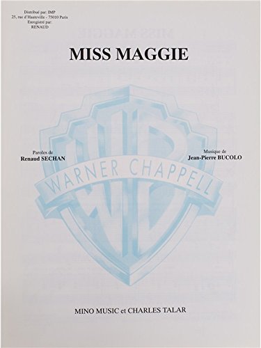 Beispielbild fr Jean-Pierre Bucolo, Miss MaggieVocal and Piano : Buch zum Verkauf von Smartbuy