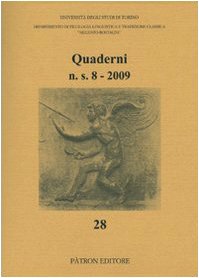 Stock image for Quaderni Del Dipartimento Di Filologia Linguistica E Tradizione Classica (2009). Vol. 8 for sale by libreriauniversitaria.it