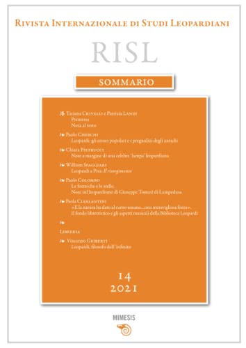 Stock image for Rivista internazionale di studi leopardiani (2021) : vol. 14 for sale by Libreria gi Nardecchia s.r.l.