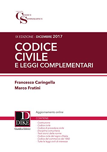 Beispielbild fr Codice civile e leggi complementari 2017/2018 zum Verkauf von Buchpark