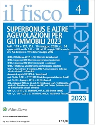 Imagen de archivo de FISCO POCKET 4 SUPERBONUS AGEV.IMMOBILI a la venta por Brook Bookstore