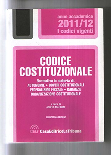 Beispielbild fr Codice costituzionale zum Verkauf von Ammareal