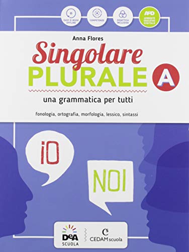 9788861811928: Singolare plurale. Per la Scuola media. Con e-book. Con espansione online. Con DVD-ROM. Con Libro: Grammatica facile (Vol. A-B)
