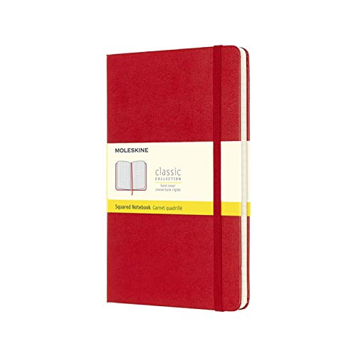 Moleskine Squared Notebook Large, Hard Red