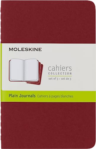 9788862930970: Moleskine Set de 3 cahiers pages blanches Format de poche Couverture souple 9 x 14 cm Rouge