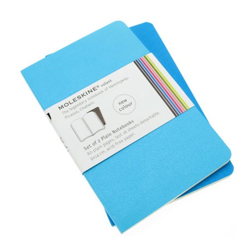 9788862931458: Set de 2 cuadernos Volant con pginas en blanco - Pocket - Color Turquesa