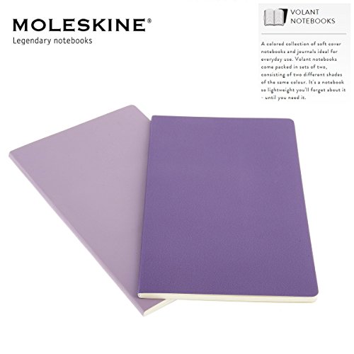 Imagen de archivo de Moleskine Volant Notebook (Set of 2), Large, Ruled, Light Violet, Brilliant Violet, Soft Cover (5 x a la venta por Save With Sam