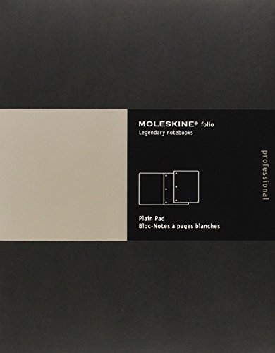 Moleskine Folio Professional Note Pad, Letter, Plain, Black (8.5 x 11) (Professional Folio Series) - Moleskine